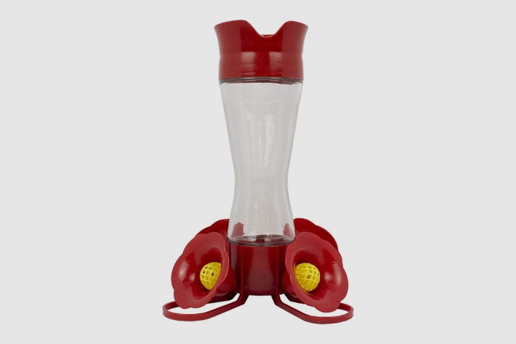 Perky-Pet 203CPBN-2 Pinch-Waist Glass Hummingbird Feeder with Perches, Built-in Ant Moat and Bee Guards