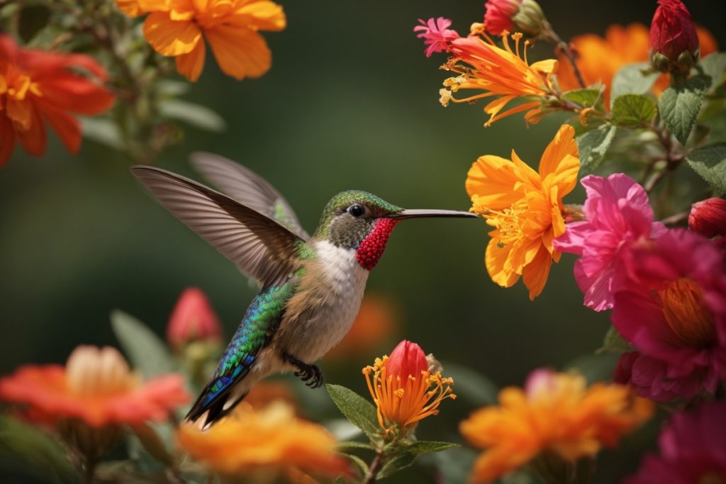 Hummingbirds Behaviours for Feeding