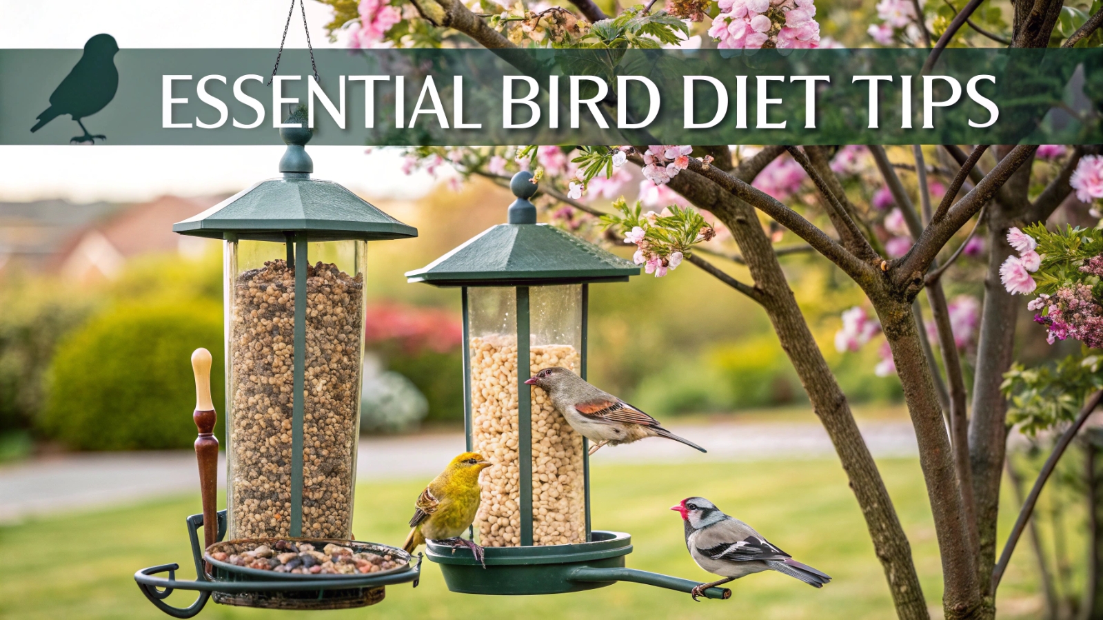 birds eating from a bird feeder