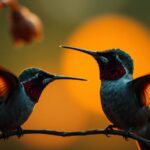 two Hummingbirds on a branch