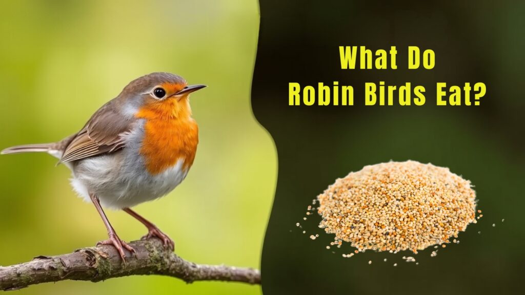 A bird on a branch. What Do Robin Birds Eat A Season-by-Season Food Guide for Garden Robins.