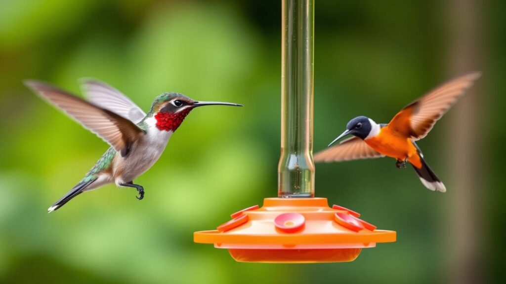 Hummingbird and Oriole