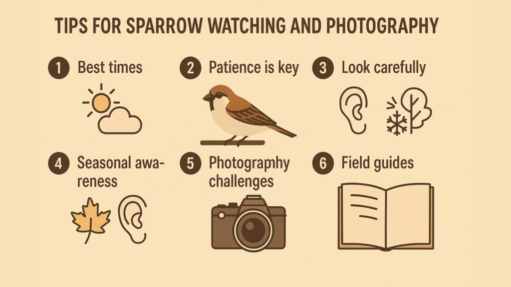 Tips for Sparrow Watching and Photography - Sparrow Species Guide